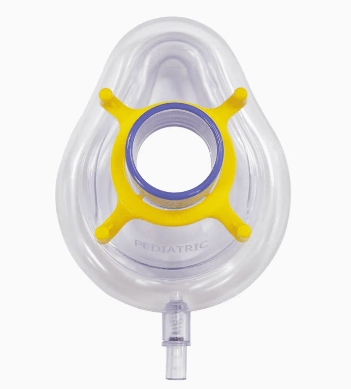 PVC anestezijska maska ​​za enkratno uporabo z ventilom